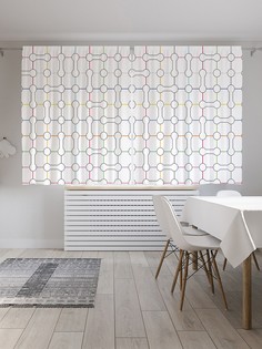 Шторы под лён «Форменные соединения», серия Oxford DeLux, 290х180 см Joy Arty