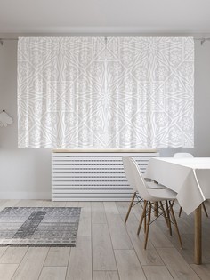 Шторы под лён «Цветочные формы», серия Oxford DeLux, 290х180 см Joy Arty