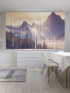 Шторы под лён «Горный сон», серия Oxford DeLux, 290х180 см Joy Arty