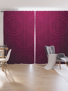 Шторы под лён JoyArty «Сон чертежника», серия Oxford DeLux, 340х265 см