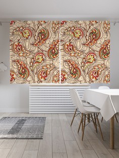 Шторы под лён «Цветы и лепестки», серия Oxford DeLux, 290х180 см Joy Arty