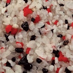 Грунт для аквариума Barbus мрамор, 3-5мм, Крошка микс красно-черно-белый, 3.5кг