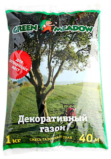 Семена Газон СТАНДАРТ Декоративный для затененных мест, 1 кг Зеленый ковер
