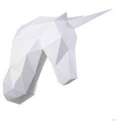 3D-конструктор Paperraz трофейная голова Единорог Снежок