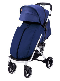 Прогулочная коляска Dearest 818 Plus Yoya Premium Set White Dark Blue с накидкой на ножки