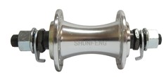 Втулка передняя алюминиевая 3/8x14gx28hx75х115, на гайках, серебристая TBS