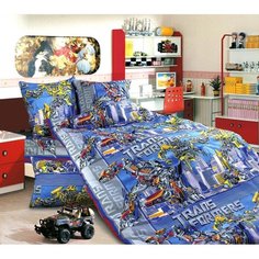 Простынь на резинке Ивановотекстиль 80х160х20 бязь Трансформеры