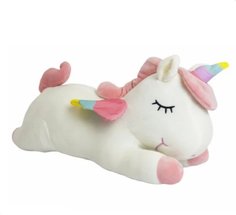 Мягкая игрушка-подушка Best Toys Спящий единорог 55 см, белый