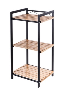Этажерка My Space SW4735BX, 3 полки, черный/бамбук