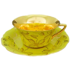Чашка низкая Leander Виндзор (0.15 л) с блюдцем, желтая