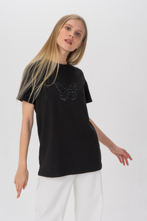 Футболка женская Tom Farr T W8609.58 черная 42 RU