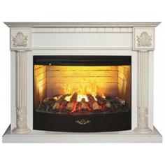 Электрокамин RealFlame Imperia 33/26 WT, белый дуб с золотой патиной