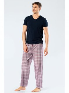 Пижама мужская Cacharel 2210 бордовая XXL