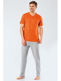 Пижама мужская Cacharel 2198 оранжевая XXL