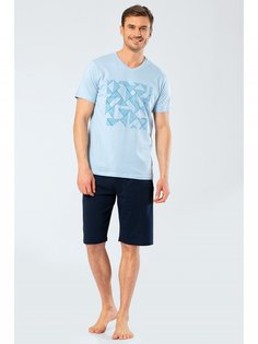 Пижама мужская Cacharel 2199 голубая XXL