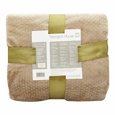 Плед Tarrington House Snow Ny 130 х 170 см полиэстер бежевый