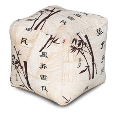 Бескаркасный пуф-куб DreamBag Куб one size, жаккард, Стебли Бамбука