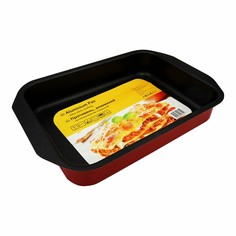 Противень с антипригарным покрытием 35 х 25 х 7,2 см 6,3 л красный No Brand