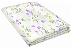 Пододеяльник Aura 200 х 215 см сатин белый-фиолетовый