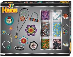 Набор для термомозаики 2400 шт, + 2 основы Hama 3714
