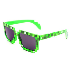 Пиксельные очки детские Майнкрафт (зеленые) 12см Toypost