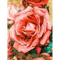 Раскраска по номерам Благородная роза Белоснежка 394-AS