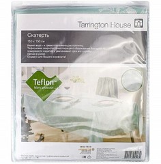 Скатерть Tarrington House с люрексом 150 х 150 см полиэстер бежевая