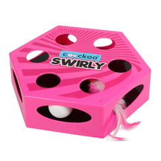 Интерактивная игрушка для кошек Ebi SWIRLY, розовая, 20.4x6.8x23см