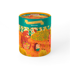 Игровой набор MON Puzzle Как животные врем. года встречали, пазл 50 эл.,карт. с заданиями