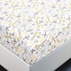 Простынь на резинке 60х120 (борт 10 см) трикотажная Жирафчик АРТПОСТЕЛЬ