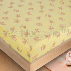 Простынь на резинке 60х120 (борт 10 см) трикотажная Попрыгунчик АРТПОСТЕЛЬ