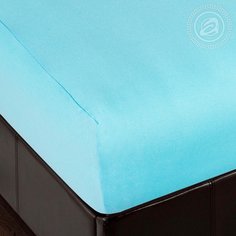 Простынь на резинке 180х200 (борт 20 см) трикотажная Незабудка АРТПОСТЕЛЬ
