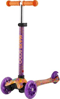 Самокат Трехколесный, со Светящимися Колесами, Кошки - MSC-B082009 Maxiscoo