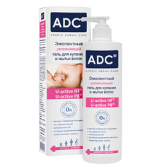Эмолентный увлажняющий гель для купания и мытья волос ADC, 200 мл