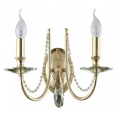 Бра VICTORIA AP2 GOLD/AMBER Crystal Lux