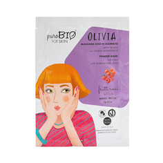 Альгинатная маска "Olivia, красные ягоды" для жирной кожи PuroBio 13 г