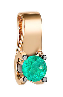 Кулон из красного золота с изумрудом Империал P0654-103 Imperial