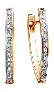 Серьги из красного золота с бриллиантом Империал S0876-120 Imperial