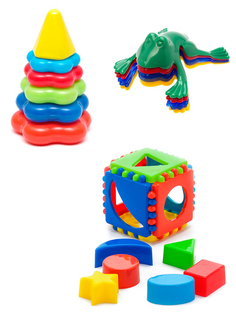 Развивающие игрушки Karolina Toys Кубик логический малый+Пирамида малая Команда КВА