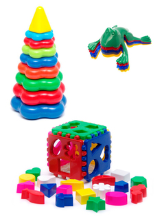 Развивающие игрушки Karolina Toys Кубик лог. Большой+Пирамида большая Команда КВА №1