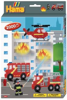 Набор термомозаики Hama Пожарная команда 2000 шт + 1 основа 3441