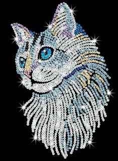 Мозаика из пайеток Sequin Art Сибирский кот 1711