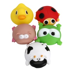 Игрушка для купания ABtoys Веселое купание, Сачок, с 5 фигурками животных PT-01369