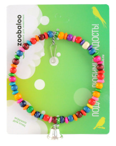 Игрушка для птиц Zoobaloo Африка с колоколом, 10 х 15 см