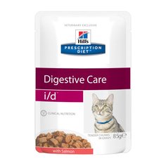 Влажный корм для кошек Hills Prescription Diet Digestive Care i/d, лосось, 12шт по 85г