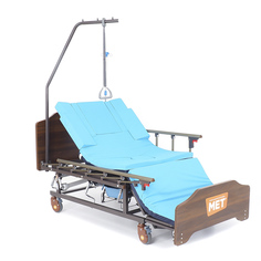 Кровать для ухода за лежачими больными с переворотом, туалетом и матрасом МЕТ REMEKS MET