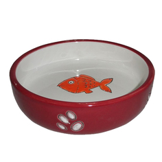 Миска для животных FOXIE Orange Fish красная керамическая 12х12х3см 150мл
