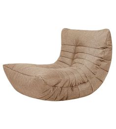 Бескаркасное кресло-кокон Папа Пуф Cocoon Chair one size, рогожка, Biege (бежевый)