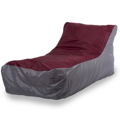 Бескаркасный модульный диван ПуффБери Кушетка one size, оксфорд, Серый/Бордовый