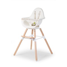 Стульчик для кормления EVOLU ONE80 Natural/WHITE 2 in 1 + BUMPER Childhome